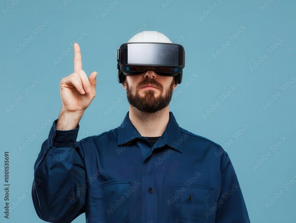 Engineer using augmented reality glasses for equipment maintenance, smart manufacturing, futuristic tech Engineer using augmented reality glasses for equipment maintenance, smart manufacturing, futuristic tech