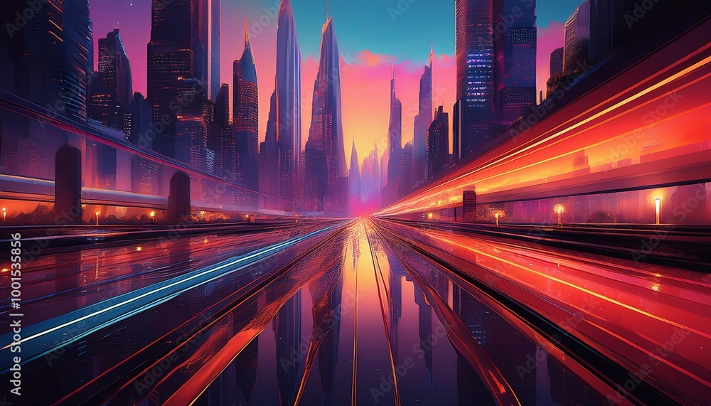 Fototapeta premium Creative city wallpaper