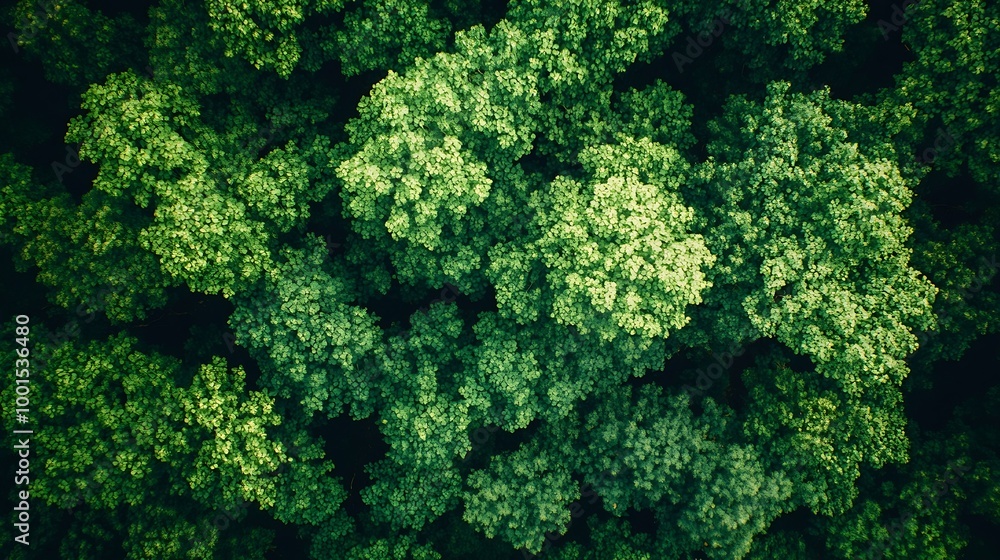 Green natural forest aerial view Environment concept : Generative AI Green natural forest aerial view Environment concept : Generative AI