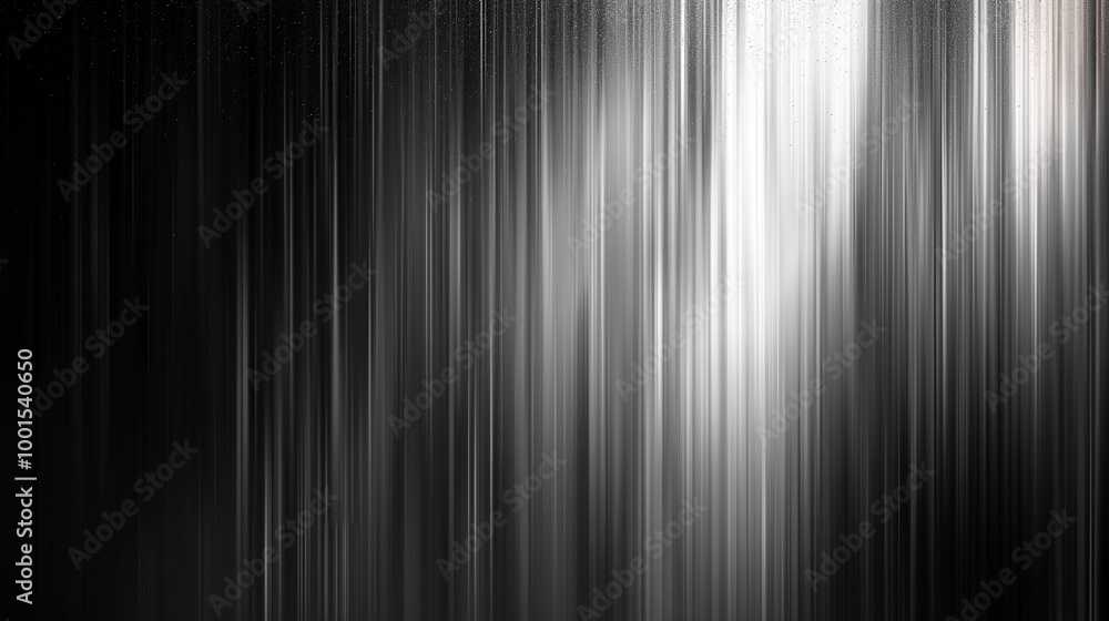 Fototapeta premium Abstract vertical light streaks with gradient motion blur pattern art lines in black and white