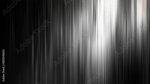 Abstract vertical light streaks with gradient motion blur pattern art lines in black and white