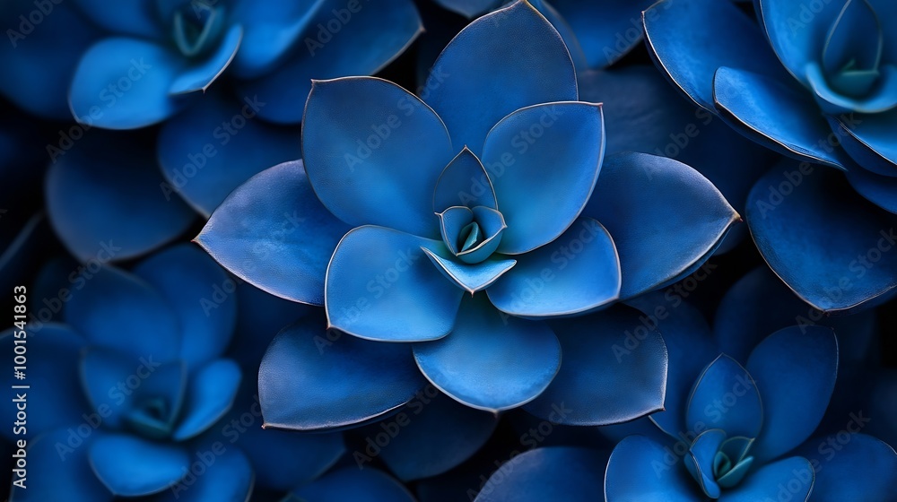 Nature bold blue background Raw beauty surface suculent leaves plant detail Unique delicate texture for wallpaper Abstract vibrant organic simplicity lines pattern Pure intense mood so : Generative AI Nature bold blue background Raw beauty surface suculent leaves plant detail Unique delicate texture for wallpaper Abstract vibrant organic simplicity lines pattern Pure intense mood so : Generative AI