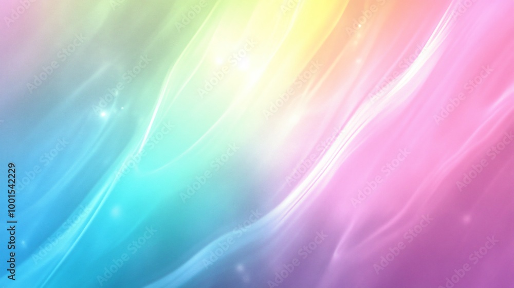 Abstract gradient background with soft blue, green, yellow, and pink colors and white glowing streaks. Abstract gradient background with soft blue, green, yellow, and pink colors and white glowing streaks.