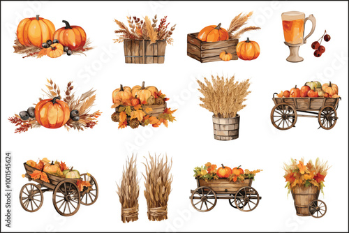 Autumn Fall Sublimation Vector Bundle