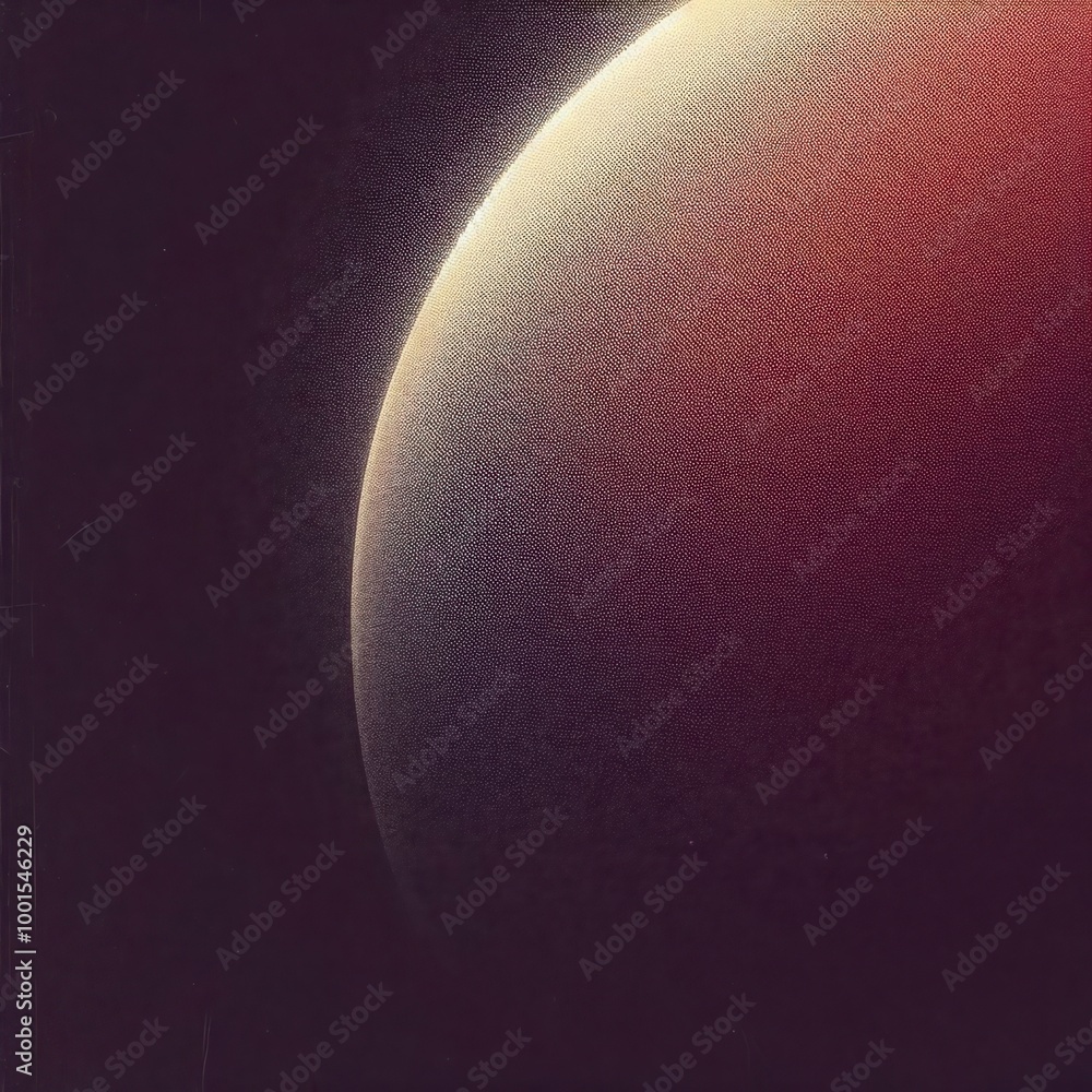 Fototapeta premium Abstract planet and curved glow texture background