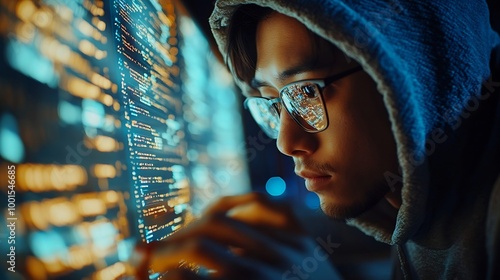 Cybersecurity Internet cyber crime Hacker working on computer Digital crime by an anonymous hacker System hacked alert after cyberattack Ransomware Phishing Spyware Compromised informa : Generative AI