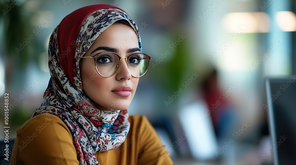 Expressive Multiethnic Middle Eastern Female Working on a Creative Job Position in a Advertising Company Manager Thinking About a Good Email Reply Brainstorming Ideas for Future Market : Generative AI Expressive Multiethnic Middle Eastern Female Working on a Creative Job Position in a Advertising Company Manager Thinking About a Good Email Reply Brainstorming Ideas for Future Market : Generative AI