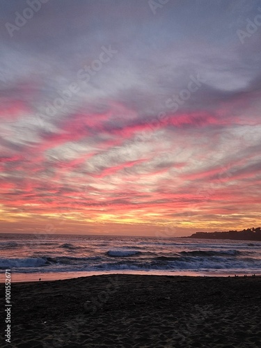 sunset over the sea