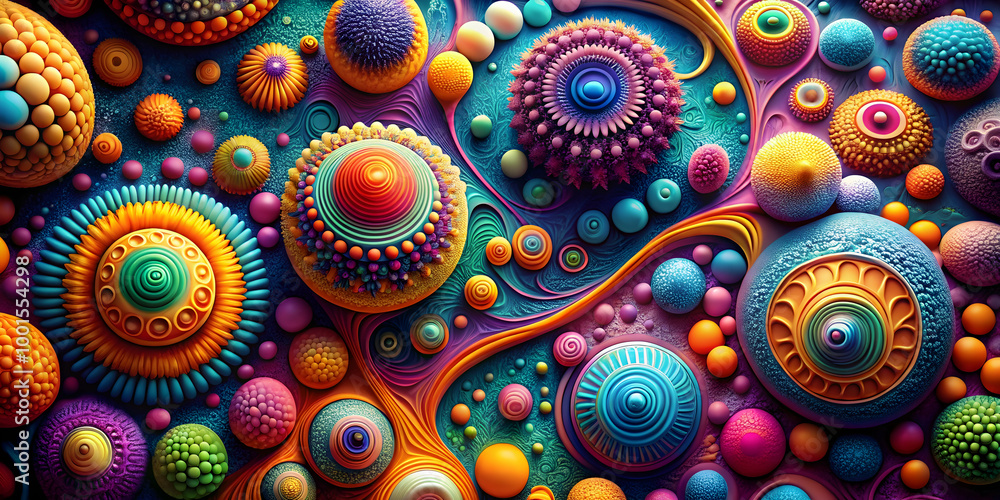 Abstract Colorful Shapes: A vibrant, psychedelic composition of 3D geometric shapes and textures. Intricate patterns and organic forms create a visually stimulating and imaginative landscape. Abstract Colorful Shapes: A vibrant, psychedelic composition of 3D geometric shapes and textures. Intricate patterns and organic forms create a visually stimulating and imaginative landscape.