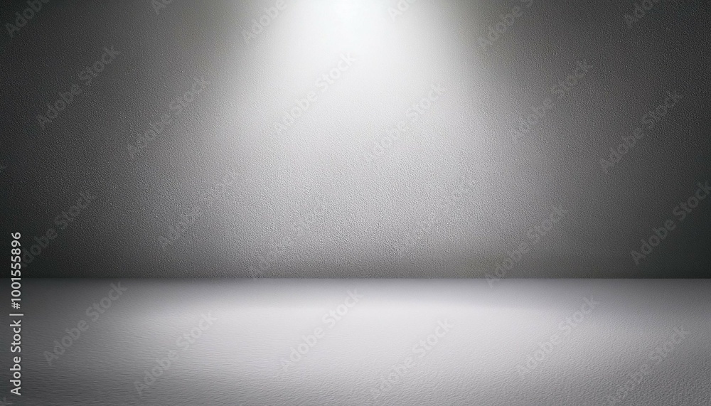 soft white and gray studio room background, grey floor backdrop with spotlight.