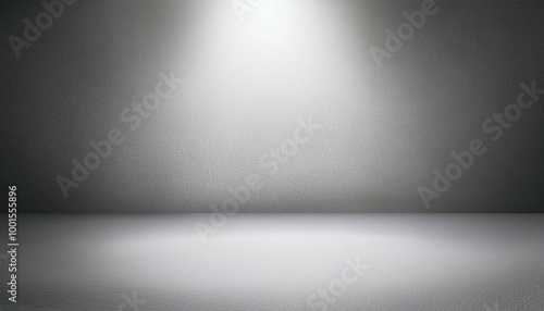 soft white and gray studio room background, grey floor backdrop with spotlight.