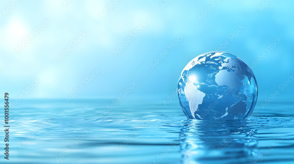 Digital Globe on Blue Abstract Background Digital Globe on Blue Abstract Background