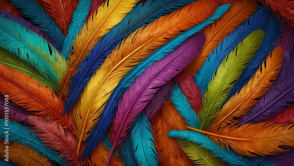Colorful feather pattern Colorful feather pattern
