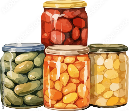 Jar food desing illustration