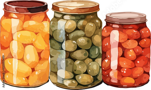 Jar food desing illustration