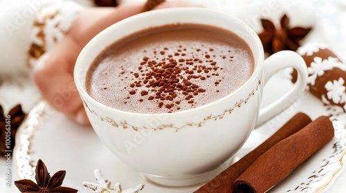 Warm & Cozy Hot Chocolate with Cinnamon & Star Anise