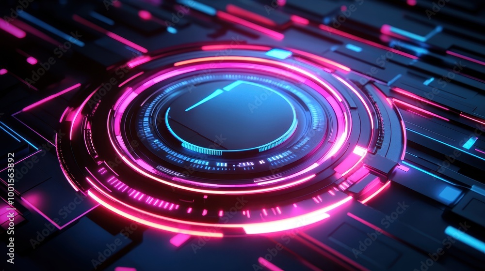 This artwork features a vibrant digital badge symbolizing excellence in technology and innovation This artwork features a vibrant digital badge symbolizing excellence in technology and innovation