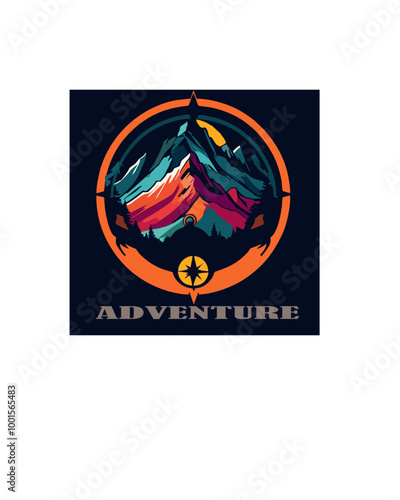 ADVENTURER MOUNTAIN ART GRAPHIC LOGO