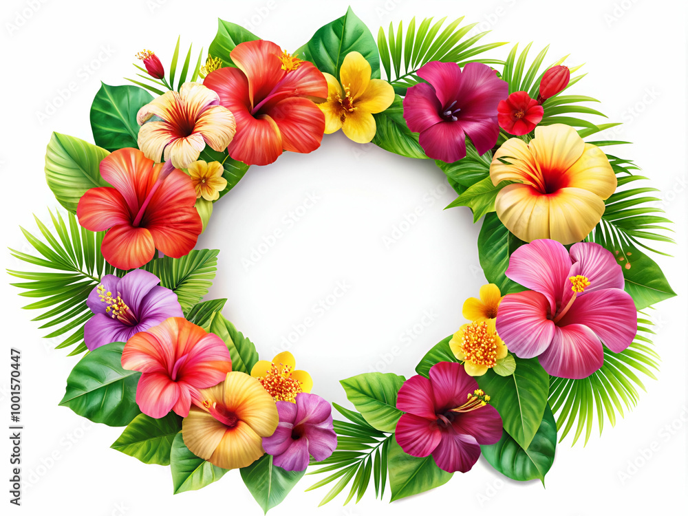 Fototapeta premium A colorful flower arrangement with a white background. The flowers are in various colors and sizes, and they are arranged in a circular pattern. Scene is cheerful and vibrant
