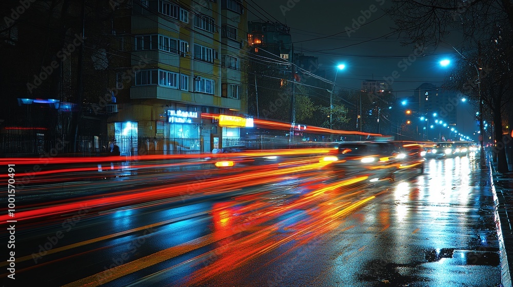 vibrant light trails from night traffic in long exposure highlighting the fast-paced movement of cars through a city street with neon lights and blurred motion creating a stunning urban landscape vibrant light trails from night traffic in long exposure highlighting the fast-paced movement of cars through a city street with neon lights and blurred motion creating a stunning urban landscape