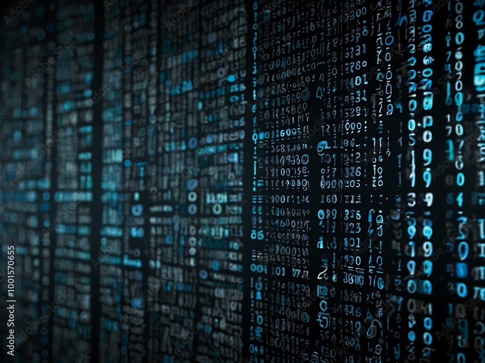 Digital background featuring blue binary code, emphasizing data technology and cybersecurity. Digital background featuring blue binary code, emphasizing data technology and cybersecurity.
