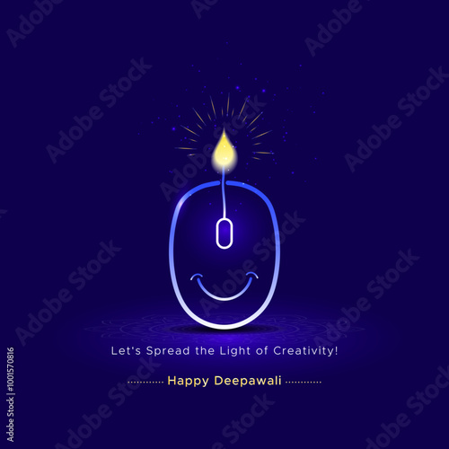 Modern creative design for Diwali festival celebration.