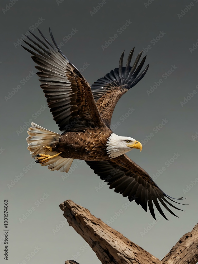 Eagle flying design.