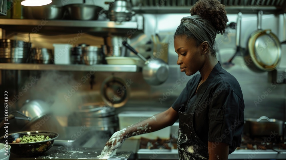 A person preparing meal at home A person preparing meal at home