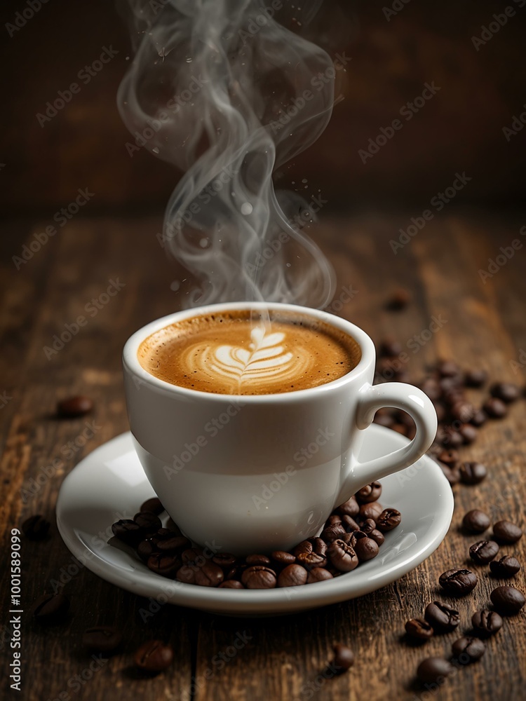 Freshly brewed coffee filling the air with aroma. Freshly brewed coffee filling the air with aroma.