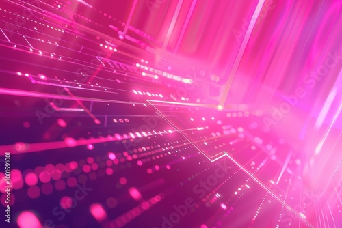 A pink background with a lot of dots and lines  generative ai image