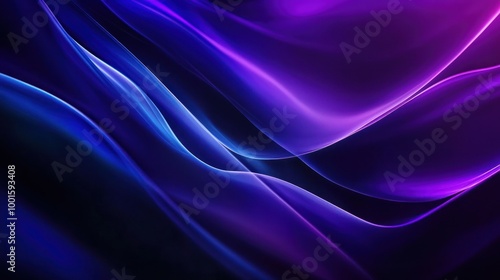 Abstract Blue and Purple Waves