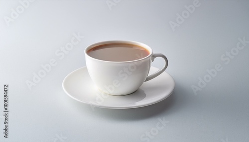 white cup of coffee on white background for logo mockup or branding, coffee cup mockup