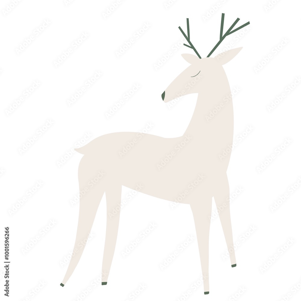 Cute New Year's Eve animal reindeer Cute New Year's Eve animal reindeer