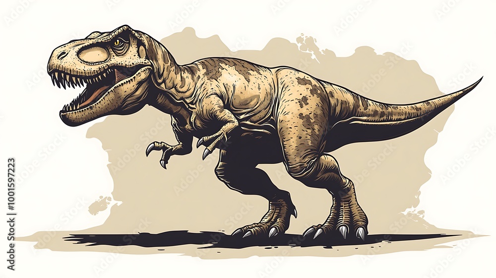 Fototapeta premium Tyrannosaurus Rex Dinosaur Illustration