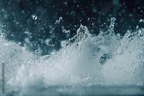 Wallpaper Mural A spray of white particles is in the air, creating a hazy, dreamy atmosphere, generative ai image Torontodigital.ca