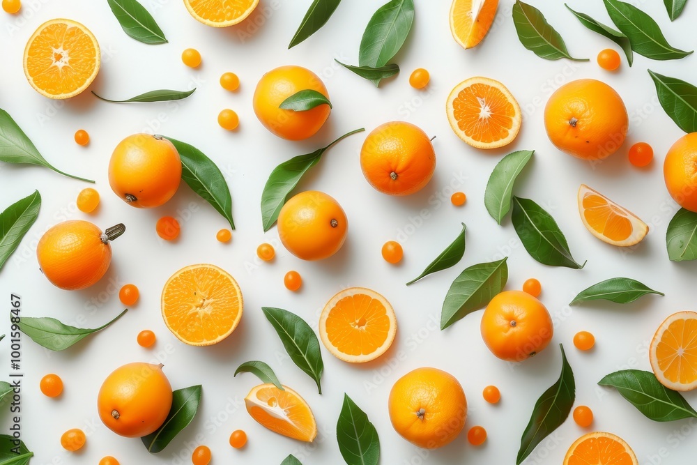 Artistic capture of sea buckthorn patterns against a crisp white background for visual appeal Artistic capture of sea buckthorn patterns against a crisp white background for visual appeal