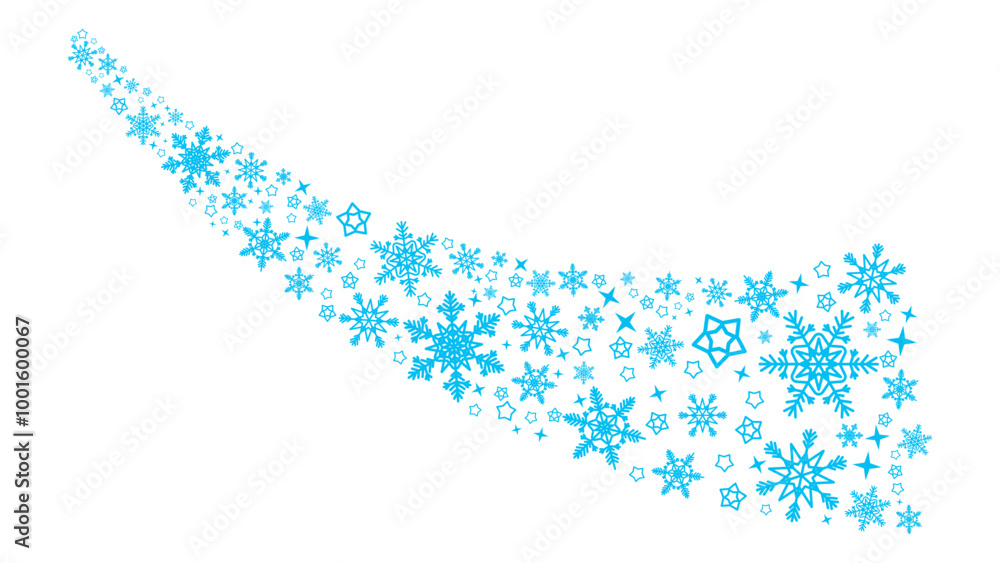 Snowflakes and stars silhouette vector illustration eps 10 Snowflakes and stars silhouette vector illustration eps 10