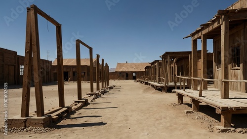 Historic saltpeter works in Humberstone, northern Chile.