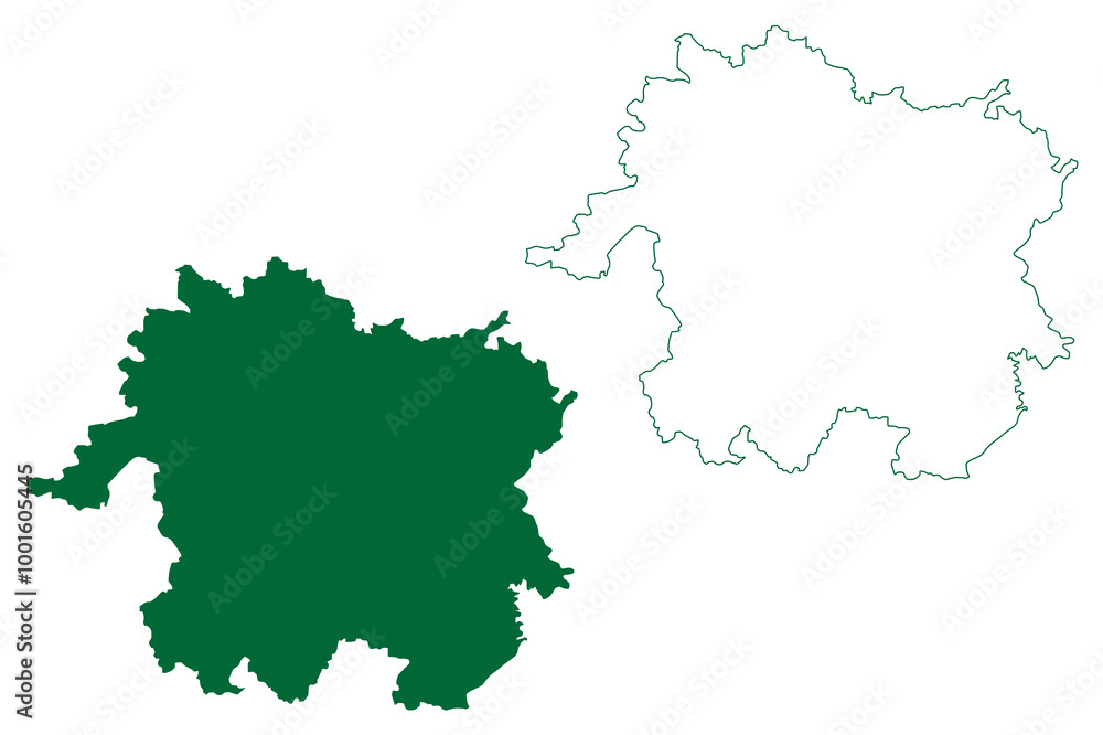 Shivpuri district (Madhya Pradesh State, Gwalior division, Republic of India) map vector illustration, scribble sketch Shivpuri map Shivpuri district (Madhya Pradesh State, Gwalior division, Republic of India) map vector illustration, scribble sketch Shivpuri map