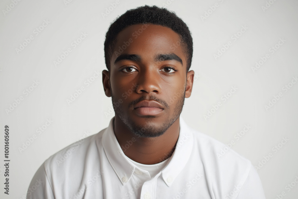 African American Man On White Background African American Man On White Background
