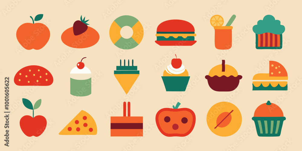 set of vegetables and fruits set of vegetables and fruits