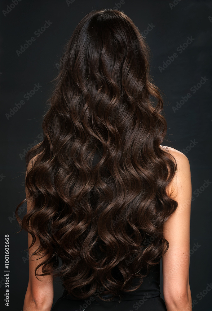 model with long wavy dark brown hairs model with long wavy dark brown hairs