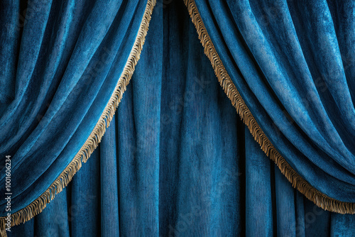 Blue Curtain Background