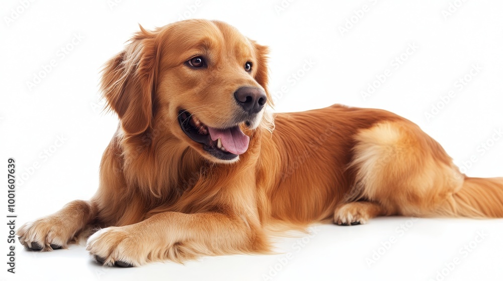 Dog isolated on white background composition Dog isolated on white background composition