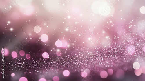 Sparkling pink bokeh background with soft light effects creating a dreamy atm...