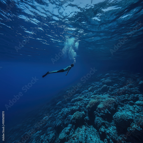 Swimmer Diving Isolated