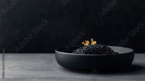 black caviar in a dark bowl