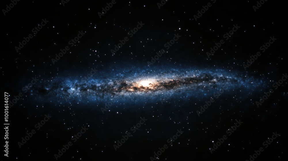 Naklejka premium Spiral Galaxy in the Vastness of Space