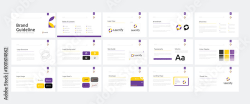 Brand Guidelines identity presentation. Logo Guideline template. Landscape Brand Guidelines. Vector illustration.