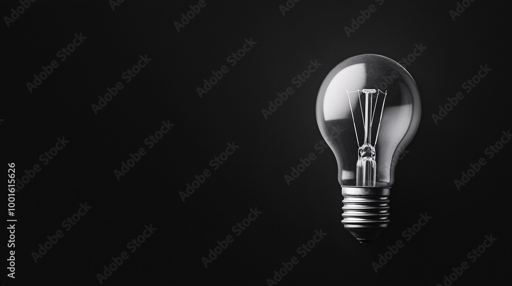 light bulb on black background light bulb on black background